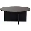 Image de Table basse en bois soleil - 90 x 90 x 40 cm - bois noir