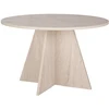 Image de Table À Manger En Bois "virella" - 120 X 120 X 75 Cm - Travertin