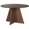 Image de Table à manger en bois virella - 120 x 120 x 75 cm - noyer