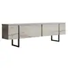 Image de Meuble tv en bois luxe - 180 x 30 x 50 cm - travertinnoir