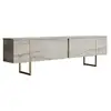 Image de Meuble tv en bois luxe - 180 x 30 x 50 cm - travertinor