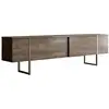 Image de Meuble tv en bois luxe - 180 x 30 x 50 cm - noyeror