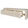 Image de Meuble tv en bois beliz - 192 x 37 x 53 cm - travertin