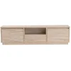 Image de Meuble Tv En Bois "vanguard" - 160 X 29 X 42 Cm - Travertin