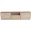 Image de Meuble tv en bois vanguard - 160 x 29 x 42 cm - travertin