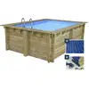 Image de Piscine Bois Rectangle " Zanzibar "- 3.50 X 2.30 X 1.24 M - Bâche À Bul