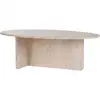 Image de Table Basse En Bois "orba" - 120 X 65 X 40 Cm - Travertin
