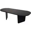 Image de Table basse en bois ovalis - 130 x 65 x 40 cm - bois noir
