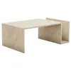 Image de Table basse en bois Memo - 86 x 50 x 32 cm - Travertin