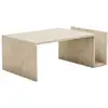 Image de Table basse en bois memo - 86 x 50 x 32 cm - travertin