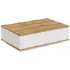Image de Table Basse En Bois "fr14" - 90 X 60 X 28 Cm - Pin Atlantiqueblanc