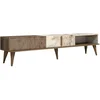 Image de Meuble Tv En Bois "milan" - 180 X 35 X 40 Cm - Noyerblanc