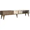 Image de Meuble tv en bois milan - 180 x 35 x 40 cm - noyerblanc