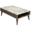 Image de Table Basse En Bois "milan" - 105 X 60 X 34 Cm - Noyerblanc