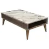 Image de Table basse en bois milan - 105 x 60 x 34 cm - noyerblanc