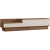 Image de Meuble Tv En Bois "barko" - 160 X 35 X 35 Cm - Pin Atlantiqueblanc