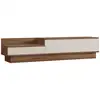 Image de Meuble tv en bois barko - 160 x 35 x 35 cm - pin atlantiqueblanc
