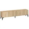 Image de Meuble TV en bois Nora - 180 x 35 x 50 cm - Chêne Saphir