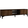 Image de Meuble Tv En Bois "erem" - 180 X 40 X 45 Cm - Noyernoir
