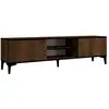 Image de Meuble tv en bois erem - 180 x 40 x 45 cm - noyernoir