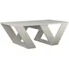 Image de Table Basse En Bois "pipra" - 110 X 60 X 40 Cm - Blanc