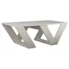 Image de Table basse en bois pipra - 110 x 60 x 40 cm - blanc