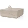 Image de Table basse en bois Lizbon - 90 x 90 x 35 cm - Travertin