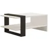 Image de Table basse en bois Funda - 80 x 55 x 35 cm - AnthraciteBlanc