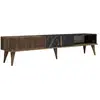 Image de Meuble tv en bois milan - 180 x 35 x 40 cm - noyernoir