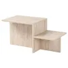 Image de Table basse en bois Harmony - 80 x 40 x 40 cm - Travertin