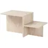 Image de Table basse en bois harmony - 80 x 40 x 40 cm - travertin