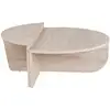 Image de Table Basse En Bois "orion" - 90 X 60 X 30 Cm - Travertin