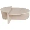 Image de Table basse en bois orion - 90 x 60 x 30 cm - travertin