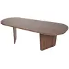 Image de Table Basse En Bois "ovalis" - 130 X 65 X 40 Cm - Noyer