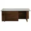 Image de Table basse en bois vetrino - 105 x 65 x 40 cm - noyer