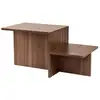 Image de Table basse en bois harmony - 80 x 40 x 40 cm - noyer