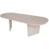 Image de Table Basse En Bois "ovalis" - 130 X 65 X 40 Cm - Travertin