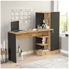 Image de Bureau en bois ct2 - 152 x 40 x 120 cm - pin atlantique noir