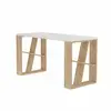 Image de Bureau en bois honey - 140 x 60 x 75 cm - chêne blanc