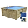 Image de Piscine Bois Rectangle " Maldives " - 3.20 X 3.20 X 1.24 M + Bâche À