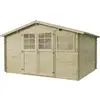 Image de Abri de jardin en bois traité autoclave belmont - 12.53 m² - 34 mm