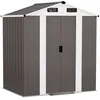 Image de Abri de jardin métal Dallas II - 2 17 m² - Taupe