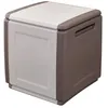 Image de Coffre de rangement 130L Beige/Taupe 54 x 53 x H57cm Poignées de transport polypropylène INTEC