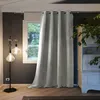 Image de Rideau Occultant 140x280 cm Polyester Gris Clair