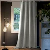 Image de Rideau Occultant 140x280 Cm Doublure Polaire Polyester Gris Clair