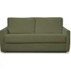 Image de Canapé convertible 3 places en tissu bouclette vert kaki - ouverture express - Bianca