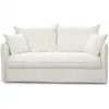 Image de Canapé convertible déhoussable 3 places en tissu bouclette écru - ouverture express - gina Gina
