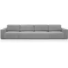 Image de Canapé modulable convertible 7 places avec coffre de rangement en velours côtelé gris clair - harper mod Harper Mod