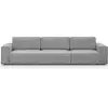 Image de Canapé modulable convertible 5 places avec coffre de rangement en velours côtelé gris clair - harper mod Harper Mod