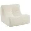 Image de Fauteuil chauffeuse en bouclette texturée blanc style contemporain 1 place